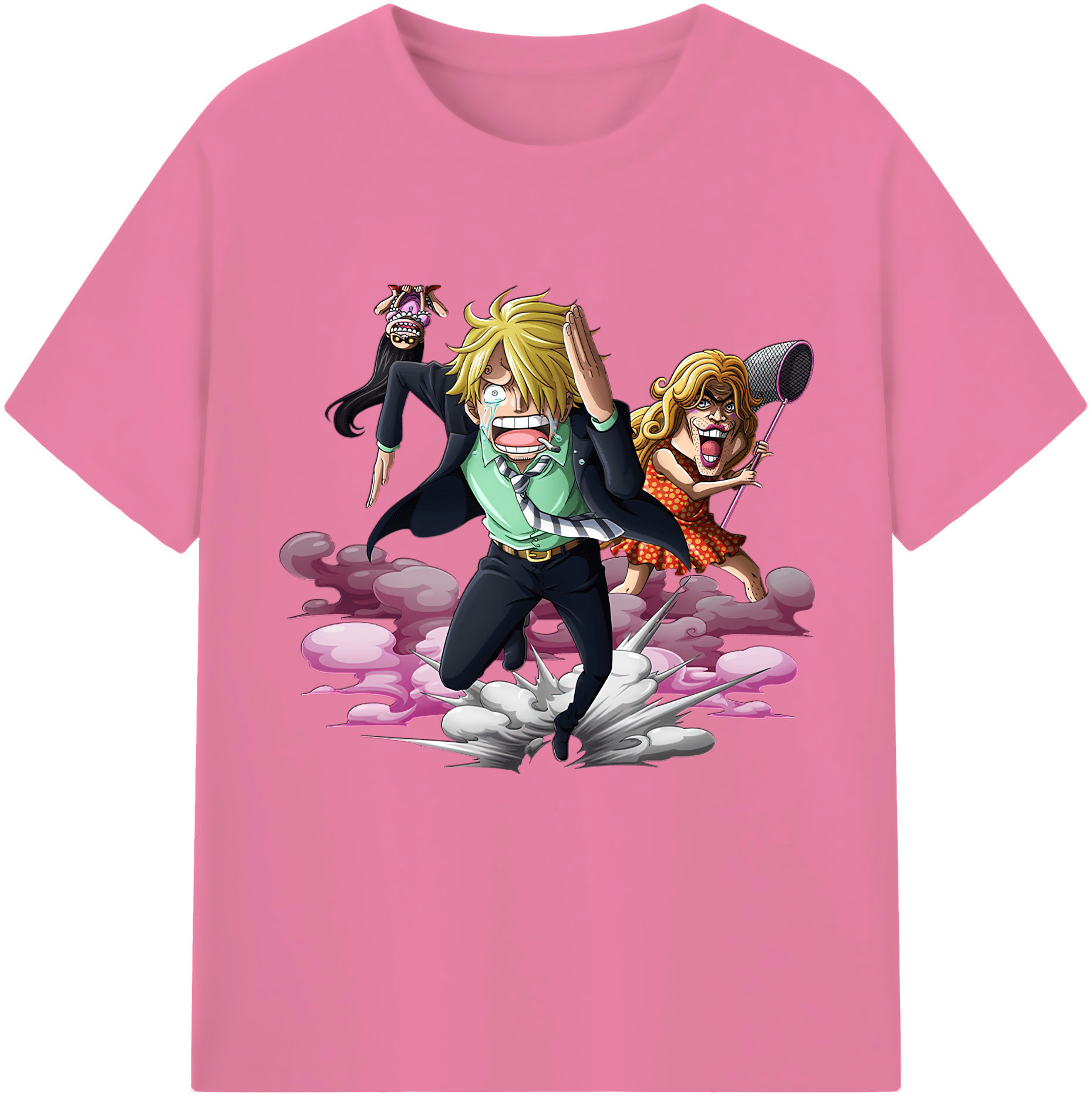 ワンピース サンジ ONE PIECE Sanji 綿100％半袖Tシャツ（フロントプリント）